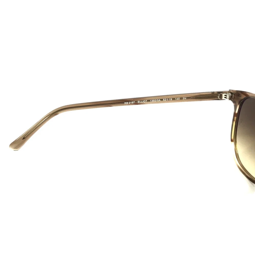 Ray-Ban Sunglasses RB2197 ELLIOT 1392/0A Gradient Brown Striped Frames 52 mm